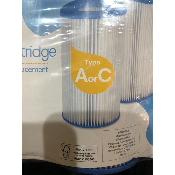 3 Pack Funsicle Universal Pool Filter Cartridge Replacement Type A or C-New - Picture 2 of 6